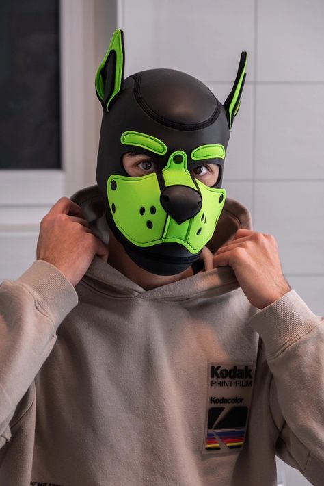 Puppy Play Outfit, Pup Play Art, Pup Hood Mask, Pup Play Gear, Pup Play Human, Pup Play Aesthetic, Pup Mask, Puppy Mask, Pup Play