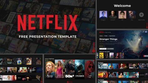 Our Netflix PowerPoint Presentation Template & Google Slides Theme are designed as visual tools to share your favorite movies, talk about your cinema experience. Netflix Powerpoint Template Free, Movie Presentation Template, Netflix Inspired Ppt Template, Netflix Ppt Template, Netflix Home Page Template, Netflix Presentation Template, Google Slide Ideas, Netflix Powerpoint, Netflix Home Page