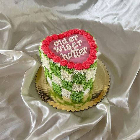 🍒 𝐩𝐫𝐞𝐭𝐭𝐲 𝐩𝐥𝐞𝐚𝐬𝐞 🍒 on Instagram: "older wiser + hotter 💖 • • • • • #prettypleasesweets #cakedecorating #cakedecoratingvideos #cakedesign #wiltontips #wiltoncakes #atecotips #ateco #cakes #vintagecake #bespokecake #americolor #fatdaddios #chefmaster #colormill #buzzfeedfood #feedfeedbaking #munchies #refinery29 #monmouthcountynj #bakingblog #caketrends #cakesofinstagram" Older Wiser Hotter Cake, Older Wiser And Hotter Than Ever Cake, Leo Season Cake, Older Wiser Hotter, Wilton Tips, Pretty Please, Wilton Cakes, Cake Decorating Videos, Cake Trends