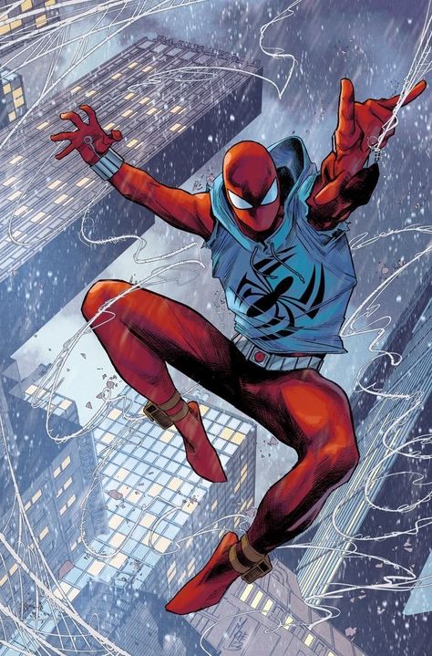 Scarlet Spider Ben Reilly, Leaves Crafts, Spiderman Poses, Ben Reilly, Art Spiderman, All Spiderman, Spiderman Drawing, Scarlet Spider, Ultimate Spider Man