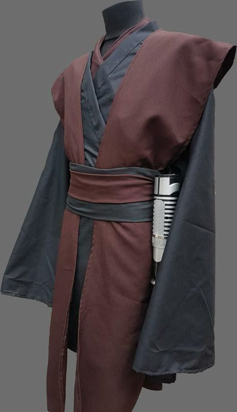 Star Wars Costume Pattern, Jedi Robe Pattern Kids, Star Wars Costume Accessories, Starwars Coat, Jedi Outfit, Star Wars Dress, Jedi Cosplay, Jedi Robe, Jedi Costume