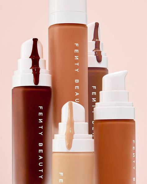 FENTY BEAUTY BY RIHANNA Pro Filt'r Soft Matte Longwear Foundation: A soft matte, long-wear foundation with buildable, medium-to-full coverage, in a boundary-breaking range of 50 shades. Olive Undertones, Cruelty Free Brands, Top Makeup Products, Skin Prep, Matte Foundation, Cruelty Free Makeup, Fenty Beauty, Makeup Brands, Liquid Foundation