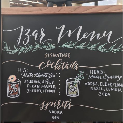 Wedding Bar Sign Chalkboard, Chalkboard Drink Menu Board, Chalkboard Bar Menu Signs, Menu Sign Ideas, Happy Hour Chalkboard Signs, Drink Menu Chalkboard, Gym Chalkboard, Bar Menu Chalkboard, Bar Chalkboard Sign