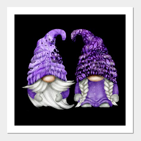 Floral Valentines Day Gnomies For Grandma With Purple Gnome -- Choose from our vast selection of art prints and posters to match with your desired size to make the perfect print or poster. Pick your favorite: Movies, TV Shows, Art, and so much more! Available in mini, small, medium, large, and extra-large depending on the design. For men, women, and children. Perfect for decoration. Gnomes Watercolor, Purple Valentine, Gnome Clipart, Watercolor Heart, Pink Valentines, Watercolor Effects, Craft Stickers, Christmas Gnome, Digital Sticker