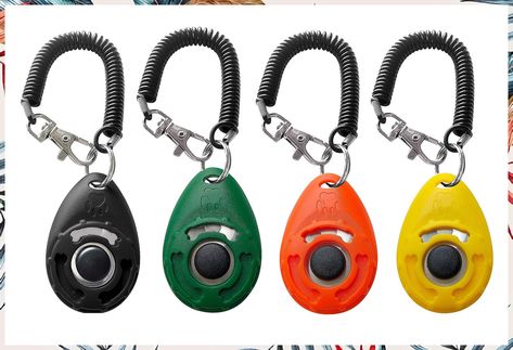 Pet Training Clicker with Wrist Strap - Dog Training Clickers 4 Color Dog Clicker Training, House Training Dogs, Bad Behavior, Train Your Dog, Training Tools, Scientific Method, Pet Training, Sound Design, Training Your Dog