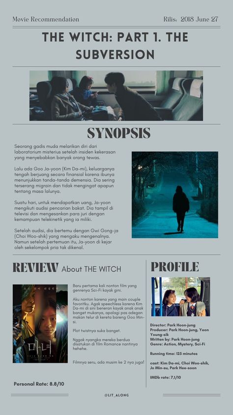 The Witch Part 1, Kdrama Journal, Cinematic Art, Movie Synopsis, Film Recommendations, Korean Movies, Asian Film, Japanese Movies, Watch Review