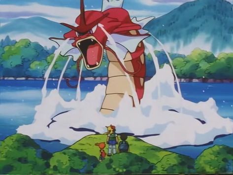 Episode 235: Takin' Bout An Evolution Red Gyarados, Shiny Gyarados, Pokemon Gyarados, Ash Misty, Ice Pokemon, Pokemon Original, Water Type Pokemon, Pokémon Trainers, Pokemon Pocket