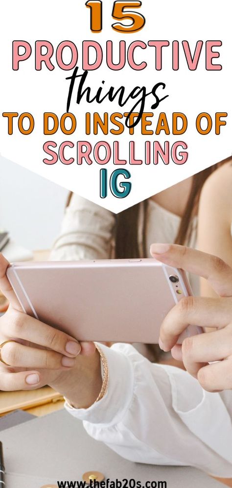 15 Producitve Alternatives to scrolling through social media! Learn to how to stay off social media and get stuff done! There are a lot of benefits of taking a break from instagram, from mental health to avoiding FOMO. Taking a digital detox is very beneficial to your wellbeing #socialmedia #socialmediadetox #productive Taking A Break From Instagram, Instead Of Social Media, Stay Off Social Media, Off Social Media, Digital Minimalism, Ways To Destress, Simple Present, Detox Challenge, Get Stuff Done