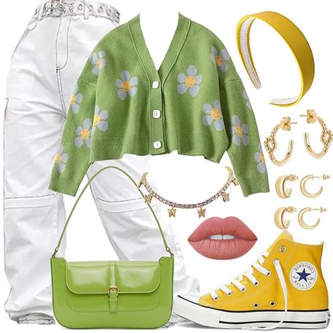 Outfit Inspo Teen Girl, Cottage Clothes, Oc Clothes, Yellow Converse, Outfit Polyvore, Cute Comfy Outfits, Streetwear Fashion Women, Indie Outfits, Looks Chic