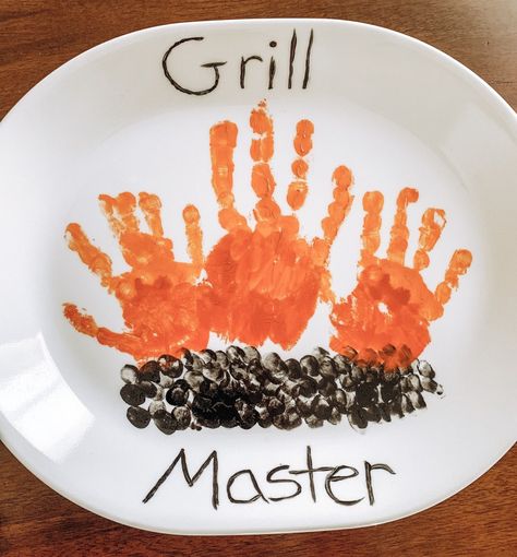 Father’s Day Cooking Platter, Father’s Day Crafts For Kids Grilling Plate, Painted Platter Diy, Grill Platter Fathers Day, Diy Grill Plate For Dad, Papa Fathers Day Gifts From Grandkids, Father’s Day Painted Plate, Daddys Grilling Plate Diy, Dads Grilling Plate Diy