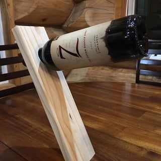 How to Make a Floating Wine Bottle Holder: 13 Steps (with Pictures) Wooden Railing Stairs, Wine Bottle Holder Diy, Island Chair, Wine Float, Wooden Railing, Wooden Wine Bottle Holder, Wood Wine Bottle Holder, Wooden Wine Holder, Wood Wine Holder