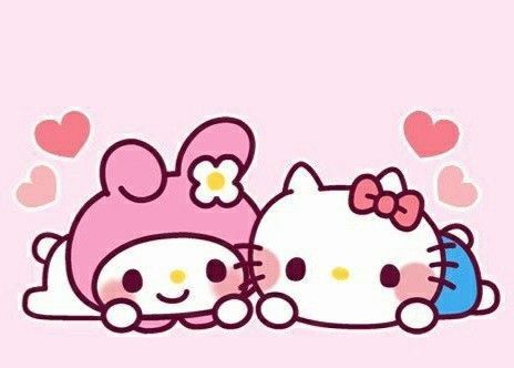 Hello Kitty And My Melody Drawing, Hello Kitty Y Su Amiga, Drawing Of Two Best Friends, Hello Kitty Y Melody, Hello Kitty With Friends, Best Friend Hello Kitty, Hello Kitty Best Friends, My Melody And Hello Kitty, Melody And Hello Kitty