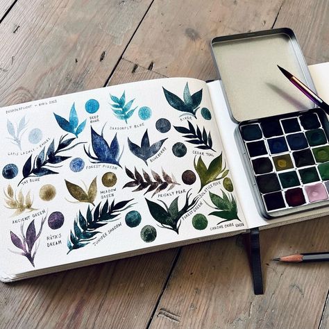 Natasha Newton Art & Illustration (@natashanewtonart) • Instagram photos and videos Natasha Newton, Nature Artists, Muted Color Palette, Water Lighting, Sketchbook Pages, Color Swatches, Color Names, Just Do It, Colour Palette