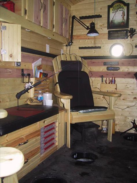 must have's for ice fishing shack - Alberta Outdoorsmen Forum Ice Shanty Interior, Ice Fishing Shack Plans, Ice Fishing Huts, Ice Fishing Shanty, Ice Hut, Fish Hut, Ice Fishing Shack, Ice Shanty, Ice Fishing House