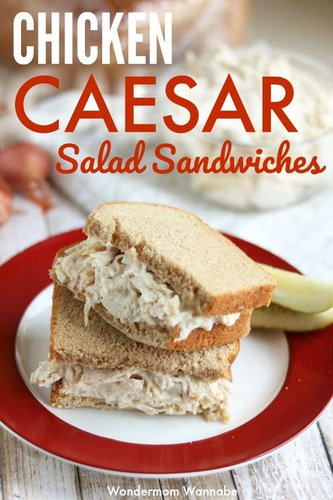 Chicken Salads Sandwiches, Cesar Chicken Salad Sandwich, Easy Nurse Lunches, Cesar Chicken Salad, Ceasar Chicken Salad, Nurse Lunches, Chicken Salad Chick Recipe Copycat, Caesar Chicken Salad, Cesar Chicken