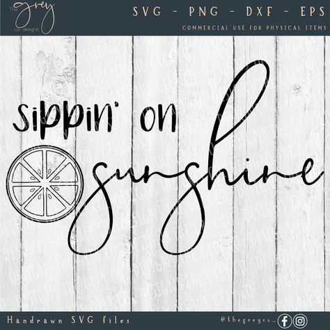 Sippin on Sunshine SVG Svg Summer SVG Summer Designs SVg | Etsy Summer Sayings, Sunshine Svg, Summer Designs, Fun Shirts, Svg Summer, Summer Svg, Fun Shirt, Summer Quotes, Summertime Fun