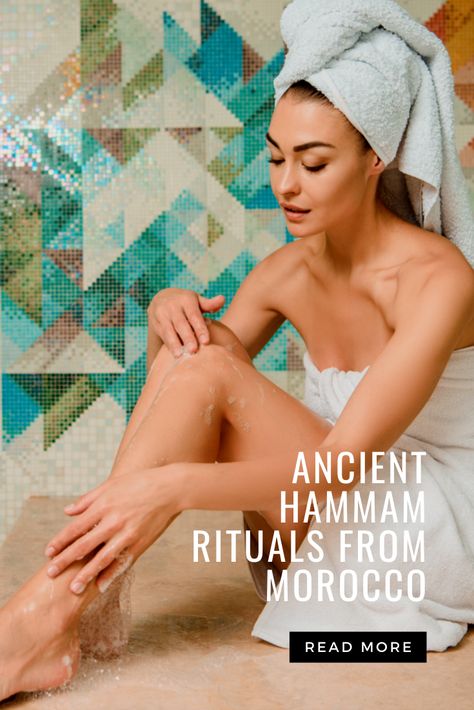 Is the skin of your precious body not ready for summer weather? Take a cue from the Moroccan women and their ancient Hammam rituals! This traditional bathing and cleansing ritual is believed to increase circulation, release toxins, and purify the skin. Read more on the blog #morocco #hamman #selfcare Ancient Beauty Rituals, Moroccan Bath, Cleansing Ritual, Increase Circulation, Beauty Products Gifts, Moroccan Women, Ritual Bath, Silky Skin, Women Bathing