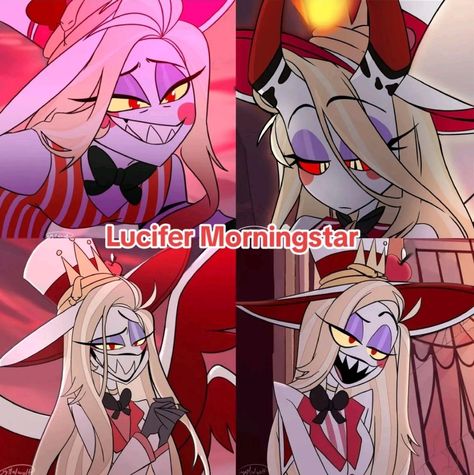 Genderbent Lucifer Hazbin Hotel, Hellvana Boss Pfp, Genderbent Hazbin Hotel, Human Lucifer Hazbin Hotel, Female Lucifer Hazbin Hotel, Helluva Boss Genderbend, Lucifer X Alastor Comic, Female Lucifer, Female Alastor