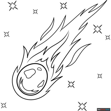 Free Comet Coloring Page for Kids Comet Drawing, Planets Coloring Pages, Planets Coloring, Space Coloring Sheet, Moon For Kids, Solar System Coloring Pages, Planet Coloring Pages, Moon Coloring Pages, Space Coloring Pages