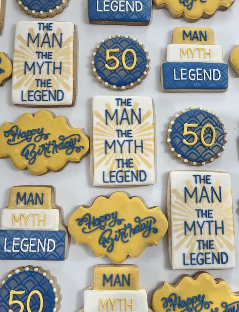 https://flic.kr/p/2qbzS8Z | Custom 50th Birthday Sugar Cookies Man Birthday Cookies Decorated, Fifty Birthday, Cut Out Cookies, Man Birthday, Birthday Cookies, 50th Birthday, Sugar Cookies, Cookie Decorating, Birthday