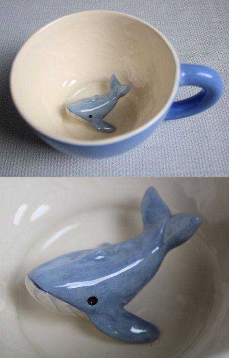 Clay Shark Bowl, Cute Things To Make In Ceramics, Bird Pinch Pot, Ocean Crafts Adults, Octopus Pottery Ideas, Fun Pinch Pot Ideas, Ocean Mug Ceramics, Pinch Cups Ceramics, Ceramic Whale Shark