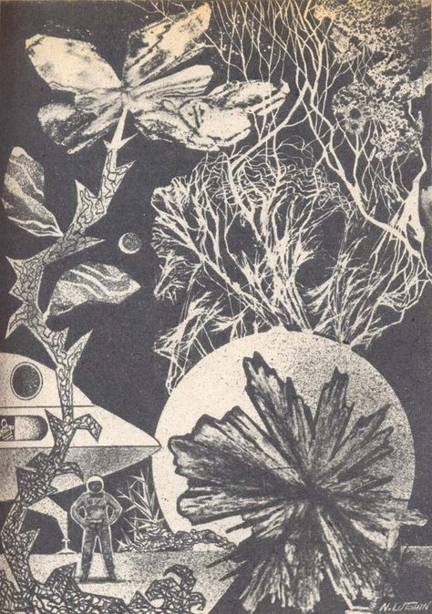 Lutohin in Space - 50 Watts Sci Fi Space, Space Illustration, Illustrator Artist, Carnivorous Plants, Plant Art, Woodblock Print, Surrealism, Art Inspo, Science Fiction