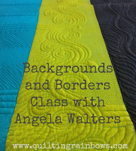 background-borders-class-angela-walters More Easy Hand Quilting, Midnight Quilt Show, Quilting Borders, Fmq Designs, Machine Quilting Tutorial, Angela Walters, Hand Quilting Designs, Quilting Stitch Patterns, Quilt Fabric Bundles