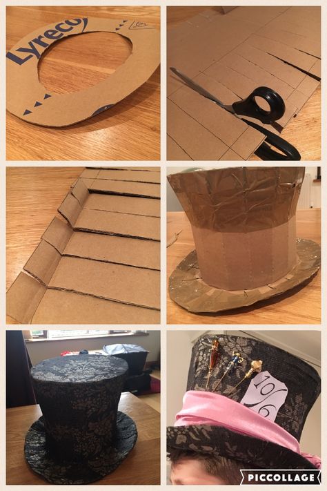 Diy Steampunk Accessories How To Make, Mad Hatter Hats Ideas, Mad Hatter Cosplay Female Diy, Mad Hatter Bow Tie Diy, Alice In Wonderland Scarecrow, Mad Hatter Cosplay Diy, Alice In Wonderland Diy Crafts, Mad Hatter Hat Ideas, Mad Hatter Hat Diy