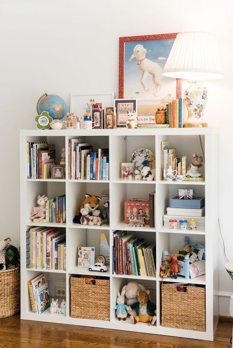 Baby Nursery Bookshelf Ideas, Ikea Kids Bedroom Boys, Holly Hollon, Room With Bookshelves, Ikea Kids Bedroom, Baby Bookshelf, Nursery Bookshelves, Ikea Baby, Kids Bedroom Boys