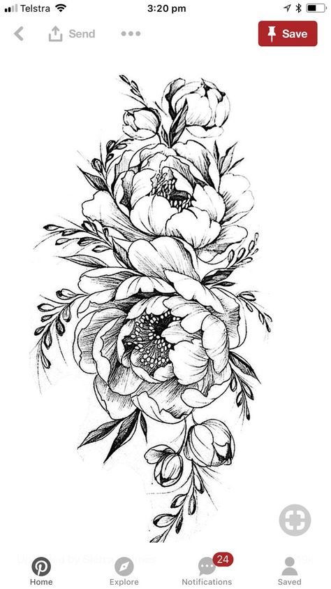 Pin by Lauren Ash on Tattoo inspo | Sleeve tattoos, Flower tattoo, Vintage flower tattoo Gatto Del Cheshire, Vintage Flower Tattoo, Flower Tattoo Back, Tattoo Trend, Illustration Tattoo, Muster Tattoos, Small Flower Tattoos, Flower Tattoo Sleeve, Peonies Tattoo