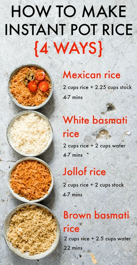 White Rice Instant Pot, Rice Recipes Instant Pot, Brown Rice Instant Pot, Instant Pot White Rice, Instant Pot Rice Recipes, Instant Pot Mexican Rice, Instant Pot Brown Rice, Rice Instant Pot, Instant Pot Mexican