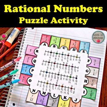 Math in Demand: Rational Numbers on the Number Line Puzzle Activit... Rational Numbers Activities, Fraction Math, Math Early Finishers, Simplifying Fractions, Puzzle Activity, Rational Numbers, Math Interactive, Cut And Glue, Math Interactive Notebook