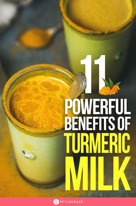 11 Super-Powerful Benefits Of The Golden Milk: Drinking turmeric milk is another easy way of adding the goodness of turmeric to your diet. It is one way you can steer clear of most illnesses and boost your immunity. In this post, we have listed the top 11 evidence-based benefits of turmeric milk. We have included a recipe as well. Scroll down to get started! #Health #Benefits #HealthyFood #Healthy #HealthCare Turmeric Milk Benefits, Turmeric Golden Milk, Golden Milk Recipe, Milk Benefits, Turmeric Water, Turmeric Milk, Healthy Nutrition Plan, Turmeric Health, Fresh Turmeric