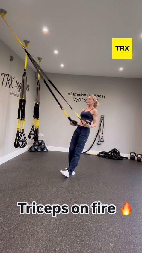 Michelle Baxter | “Time to elevate that tricep game! 💪” Join me as I demonstrate killer TRX exercises to sculpt those arms! Whether it’s Tricep Press… | Instagram Trx Pull Exercises, Trx Tricep Workout, Arms Work Out, Trx Full Body Workout, Trx Band, Tricep Press, Exercise Arm, Chef Ramsey, Trx Exercises