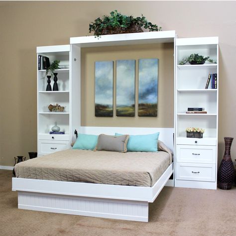 Nantucket Wallbed | Nantucket Murphy Bed | Wall Bed Modern Murphy Bed, Bed Bookcase, Murphy Bed Ikea, Murphy Wall Beds, Murphy Bed Desk, Queen Murphy Bed, Modern Murphy Beds, Murphy Bed Diy, Murphy Bed Plans