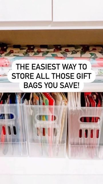 Storing Gift Bags And Tissue Paper, Storing Tissue Paper And Gift Bags, Gift Bags Organization, How To Organize Gift Bags And Tissue Paper, Organization Ideas For Gift Bags, Organizing Gift Bags And Tissue Paper, Gift Bag And Tissue Paper Organization, Birthday Bag Storage Ideas, Diy Gift Bag Organizer Ideas