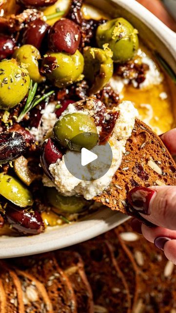 The Real Food Dietitians on Instagram: "⭐️NEW RECIPE⭐️ Comment “RECIPE” and we’ll DM this Whipped Feta with Roasted Olives recipe link to you right away! 

We’re certain that this whipped feta dip will be the hit of your holidays this year! With a rich, creamy base and a salty, savory topping it always pleases my family and friends. 

⭐️ FOR THE RECIPE ⭐️ 

👉🏼 Comment “RECIPE” and we’ll DM the recipe link to you 

👉🏼 OR tap the link in our bio then the photo of this Whipped Feta Dip 

#therealfooddietitians #recipes #healthyrecipes #appetizer #feta #whippedfeta #holidayrecipes #partyfood #glutenfreerecipes" Warm Feta Dip, Whipped Feta Dip, Roasted Olives, Olive Dip, Real Food Dietitians, Olive Recipes, Feta Dip, Whipped Feta, Christmas Menu