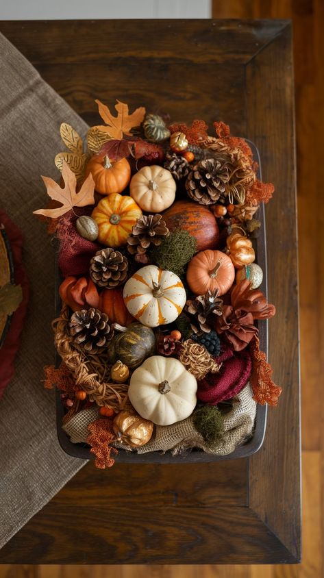 How To Style Dough Bowls and Trays for Fall – Balanced Home Living Decorating With Dough Bowls, Fall Displays, Dough Bowl Centerpiece, Fall Gourds, Dining Room Victorian, Home Improvement Show, Easy Fall Decor, Diy Bowl, Dough Bowls