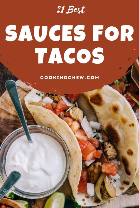 Sauces For Street Tacos, Sauce For Pork Carnitas Tacos, Taco Sauce Aoli, Street Tacos Sauce Recipe, Sauces For Chicken Tacos, Carnitas Tacos Sauce, Sauce For Beef Tacos, Sauce For Brisket Tacos, Pork Taco Sauce Recipe