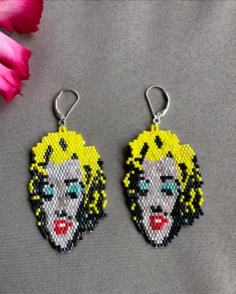 Current Favorites💅 DM to order yours.💓 . . . . . . #beaded #jewelry #fashion #inspo #earrings #jewellery #crystals #beadedjewelry #ipl #cricket #accesories #fridakahlo #marilynmonroe #necklace Marilyn Monroe, Beaded Jewelry, Crystals