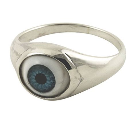 Blue Evil Eye Ring, Eyeball Ring, Evil Eye Ring Silver, Eye Center, Fall Rings, Nyc Jewelry, Eye Eye, Evil Eye Ring, Stylish Rings