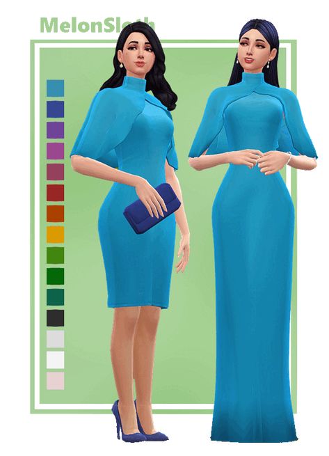 Sims 4 Cc Maxis Match Formal Dress, Cc Clothing, Cape Dresses, Sims Medieval, Royal Clothes, Cc Folder, Cc Hair, Alien Costume, Pelo Sims