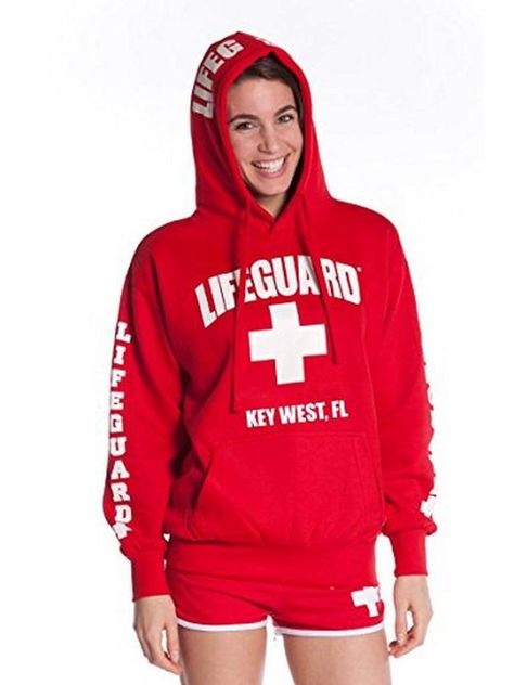 Lifeguard Hoodie, California Hoodie, School Starts, California Print, Myrtle Beach South Carolina, Beach Shop, Newport Beach, Red Hoodie, White Hoodie