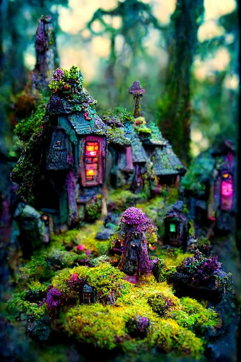 🌿Daily Post | Inspirational Fantasy Art 💞💫 Fantasy Fairy House, Whimsical Houses, Fairytale Houses, Fantasy Cottage, Gnome Pictures, Daisy Art, Cat Drawings, Fantasy Background, Fairy Artwork