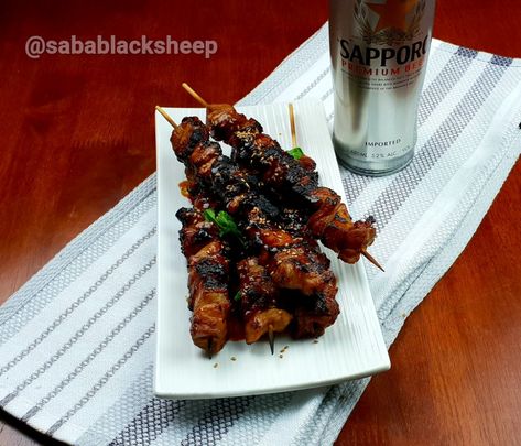 Pork Yakitori, Yakitori Grill Recipes, Vegan Yakitori, Japanese Yakitori Recipe, Yakitori Chicken Skewers, Yakitori Street Food, Yakitori Recipe, Asian Bbq, Japanese Kitchen