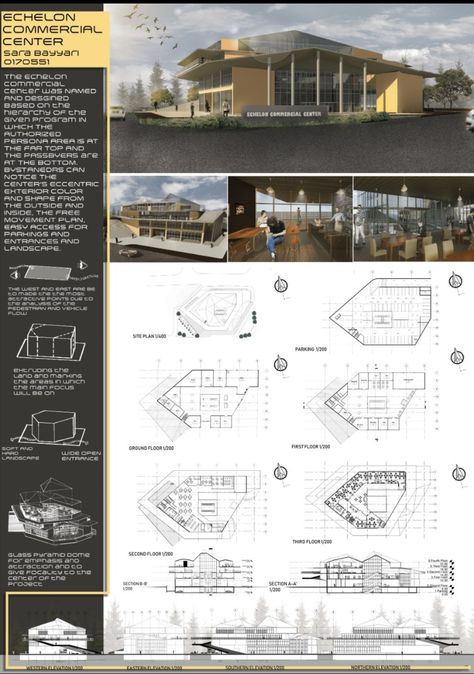 Commercial Center Plan, Architecture Posters, Commercial Center, Centre Commercial, Architecture Poster, Research Centre, Business Center, Business Centre, Art Center