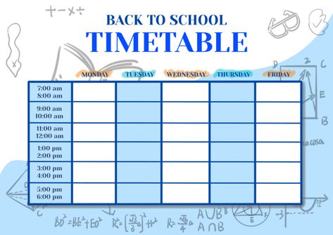 2023 School, School Timetable, School Admissions, School Curriculum, Class Schedule, Psd Free Download, Design Templates, Png Images, Back To School