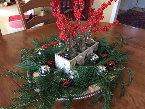 Platter Ideas, Silver Platters, Christmas Tops, Silver Bells, Christmas Decor, The Kitchen, Christmas Wreaths, Christmas Crafts, Decor Ideas