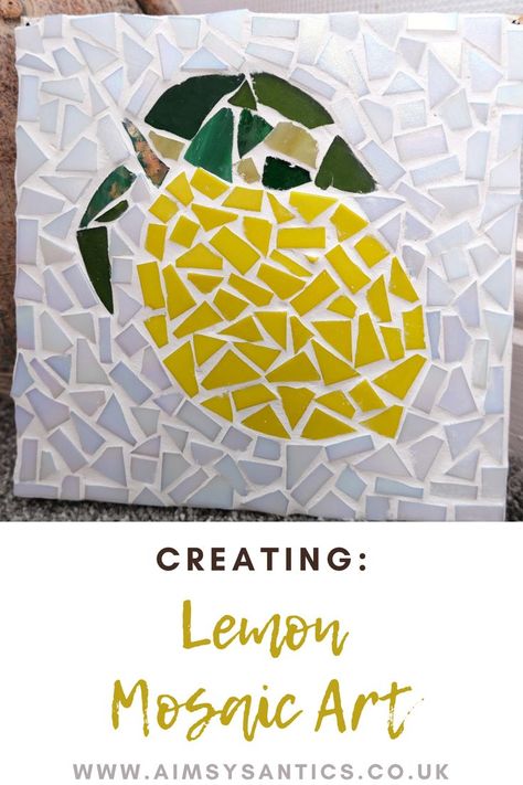 Mosaic Ideas Simple, Easy Mosaic Art, Mosaic Designs Easy, Simple Mosaic Art, Mosaic Ideas Beginner, Diy Mosaic Ideas, Mosaic Patterns Templates, Lemon Mosaic, Mosaic Art Ideas