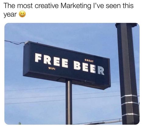 Thumbwind's 7am wake up grin and bare it. 😂😅 Free Beer, Creative Market, Wake Up, Beer, Marketing, Quick Saves